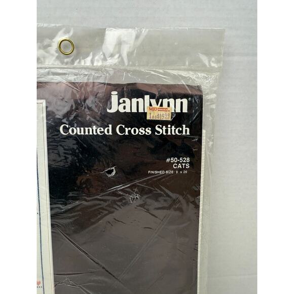 Janlynn Counted Cross Stitch Kit 50-528 Cats 1988 New Old Stock - Picture 3 of 5